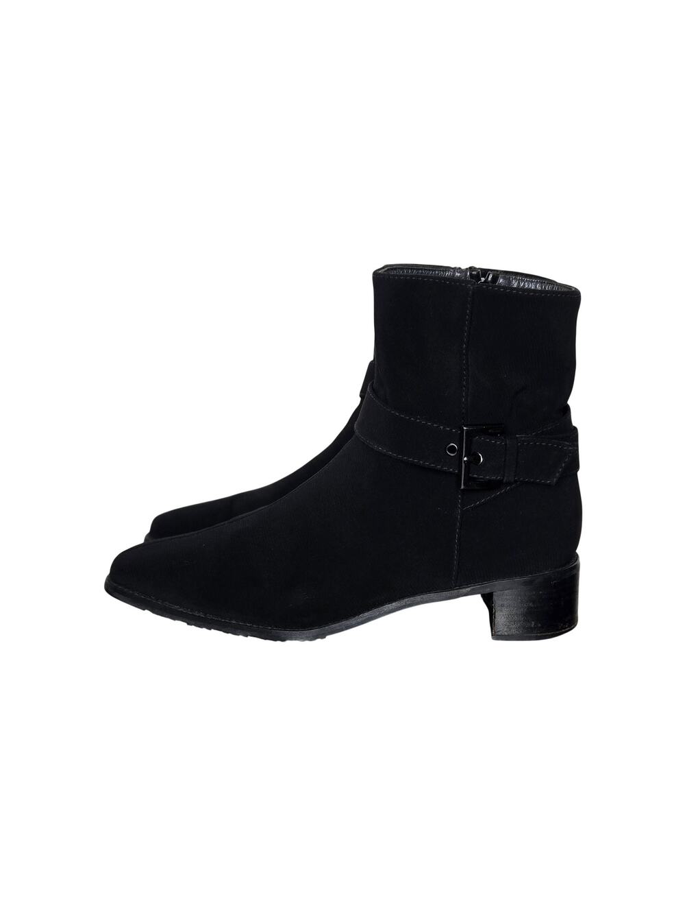 STUART WEITZMAN Women's Ankle Booties Buckle Detail Zip Up Black Size 9.5